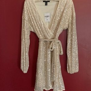 Sequin wrap mini dress  NWT